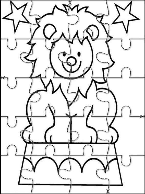 Jigsaw puzzle coloring pages