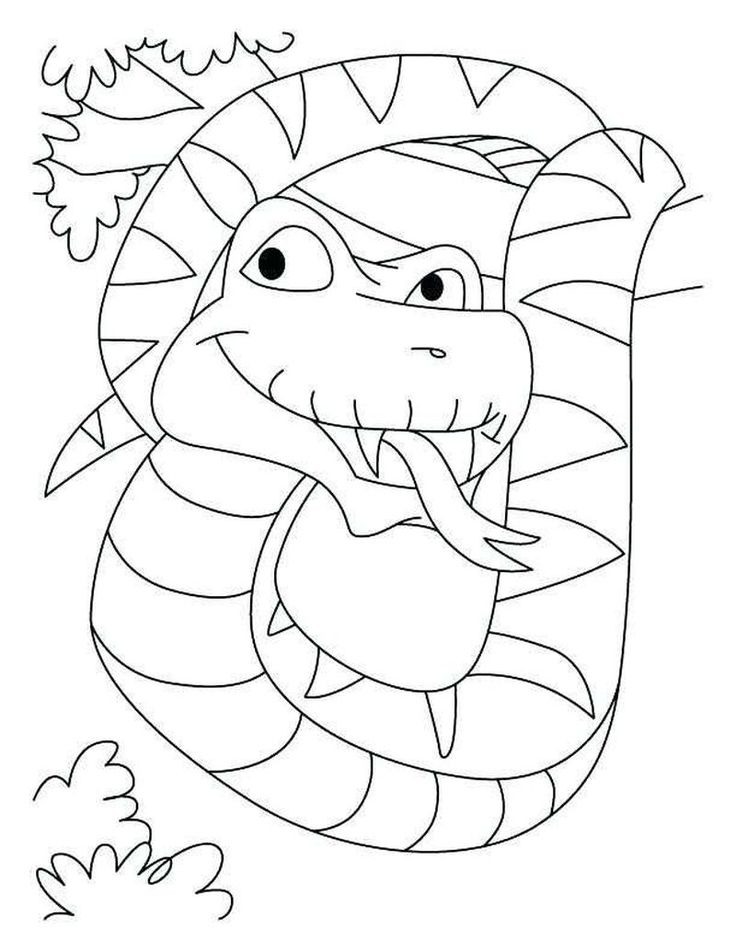 Snake coloring pages pdf printable