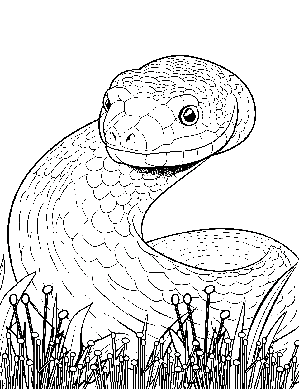 Snake coloring pages free printable sheets