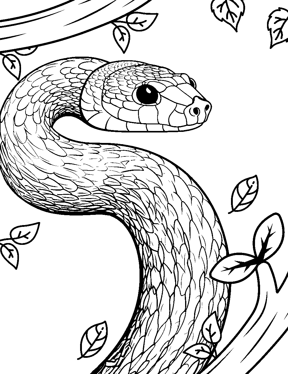 Snake coloring pages free printable sheets