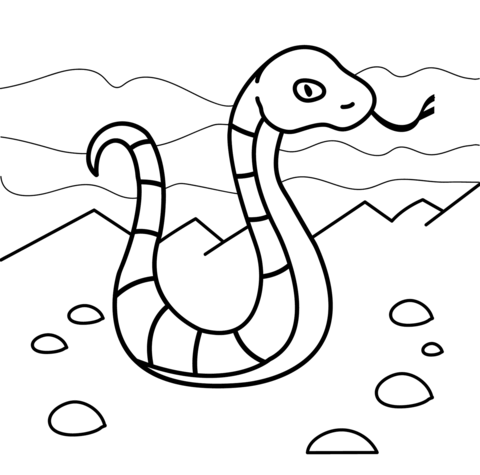 Snake coloring page free printable coloring pages