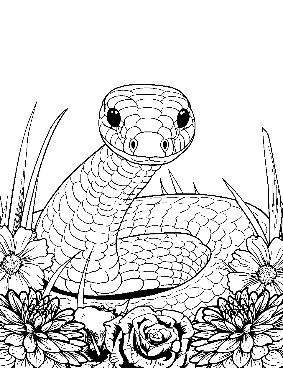 Snake coloring pages free printable sheets