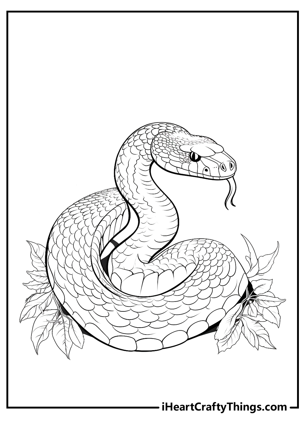 Snake coloring pages free printables