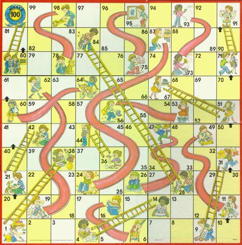 Life is like a game of chutes ladders