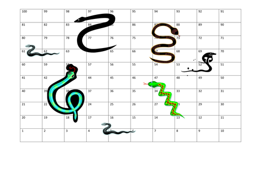 Blank snakes and ladders teaching resources