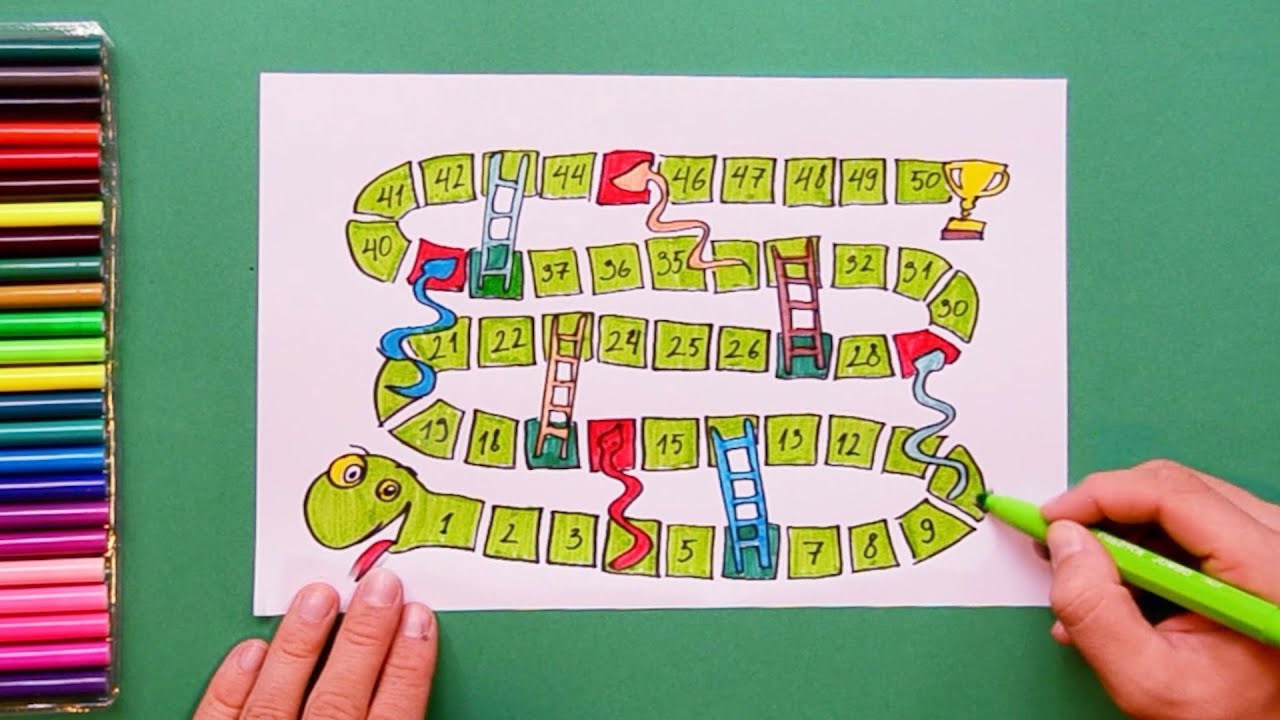 How to draw snakes and ladders gae