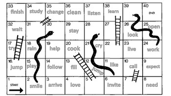 Snakes and ladders printable tpt