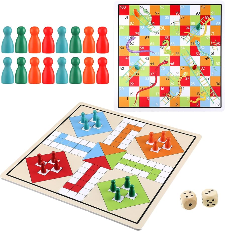 In snakes and ladders ludo game set x inch ludo board game