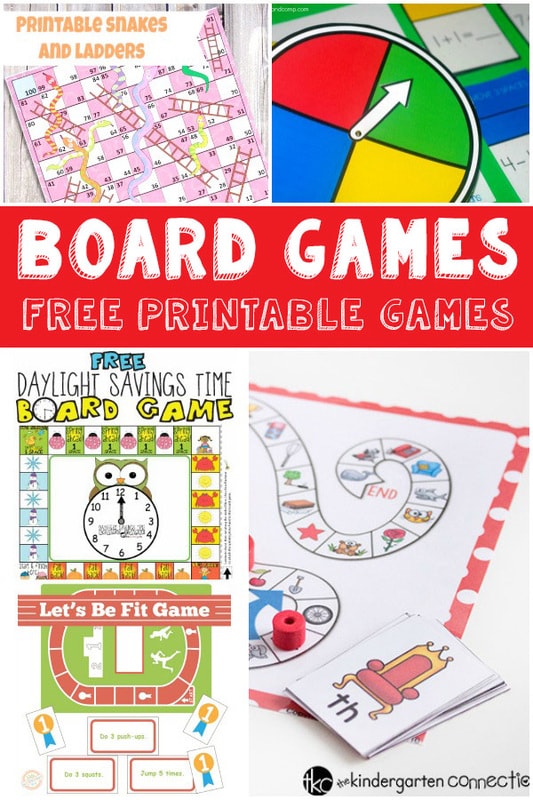 Fun and free printable board games