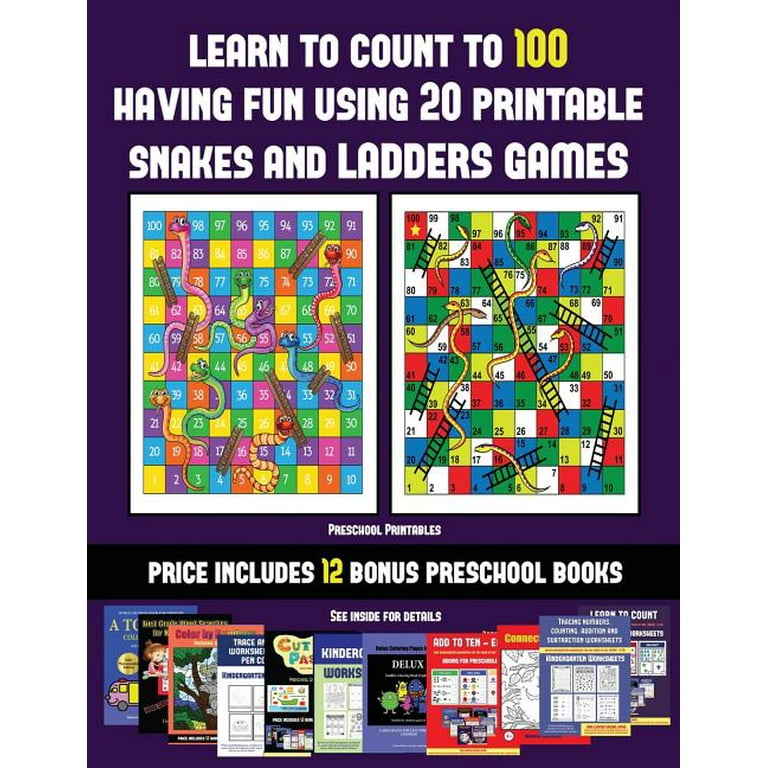 Preschool printables preschool printables learn to count to having fun using printable snakes and ladders games a full