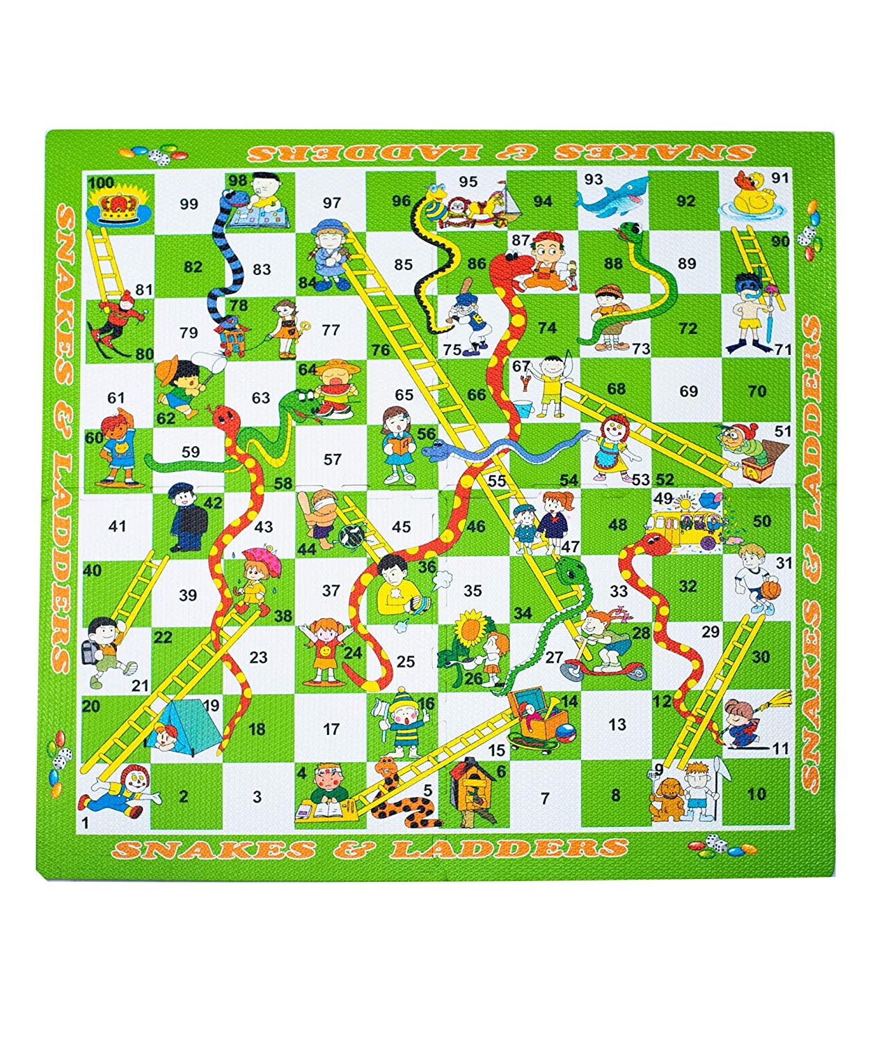 Snake ladder game board mat nejoom stationery