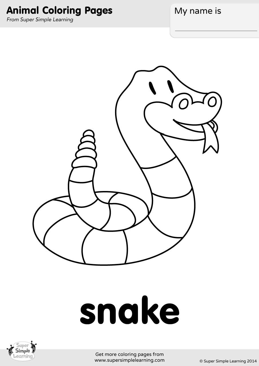 Snake coloring page