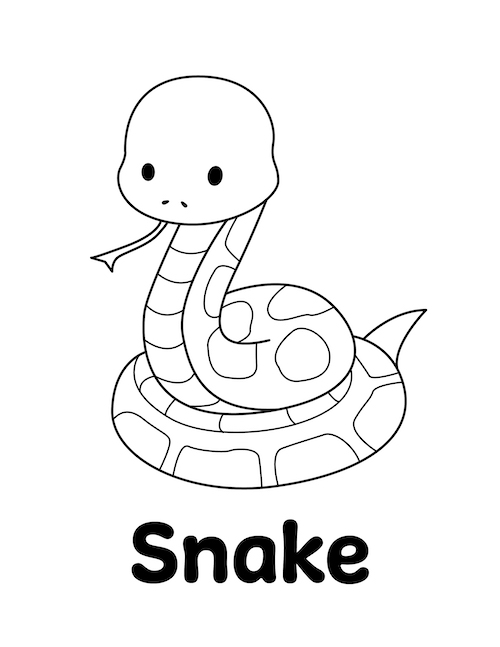 Snake coloring page