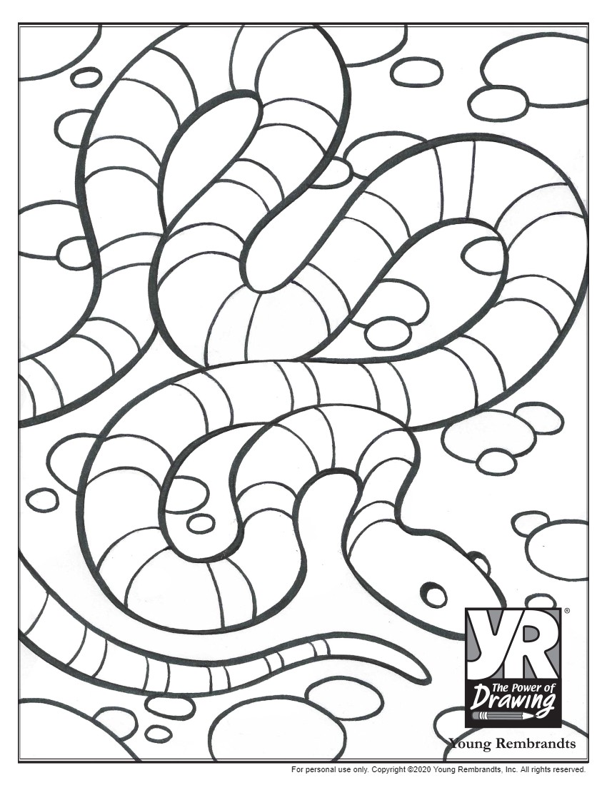 Snake coloring page