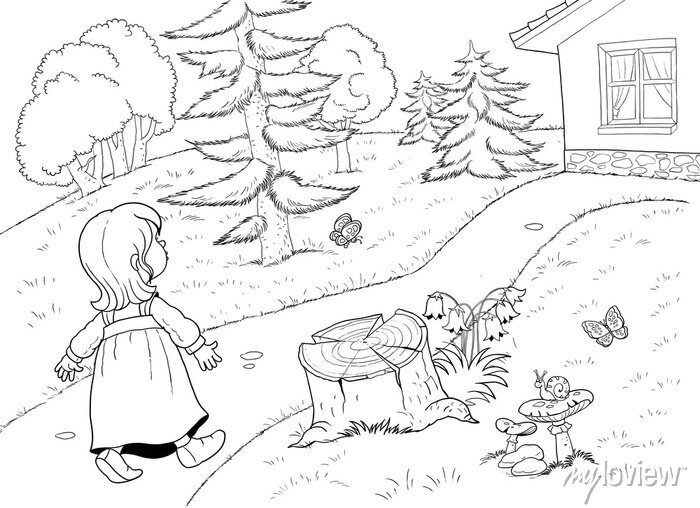 Goldilocks and the three bears fairy tale illustration for plakãty na zeä â plakãty dãtä otec matka