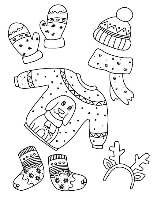 Dinosaur ice skating in winter coloring page