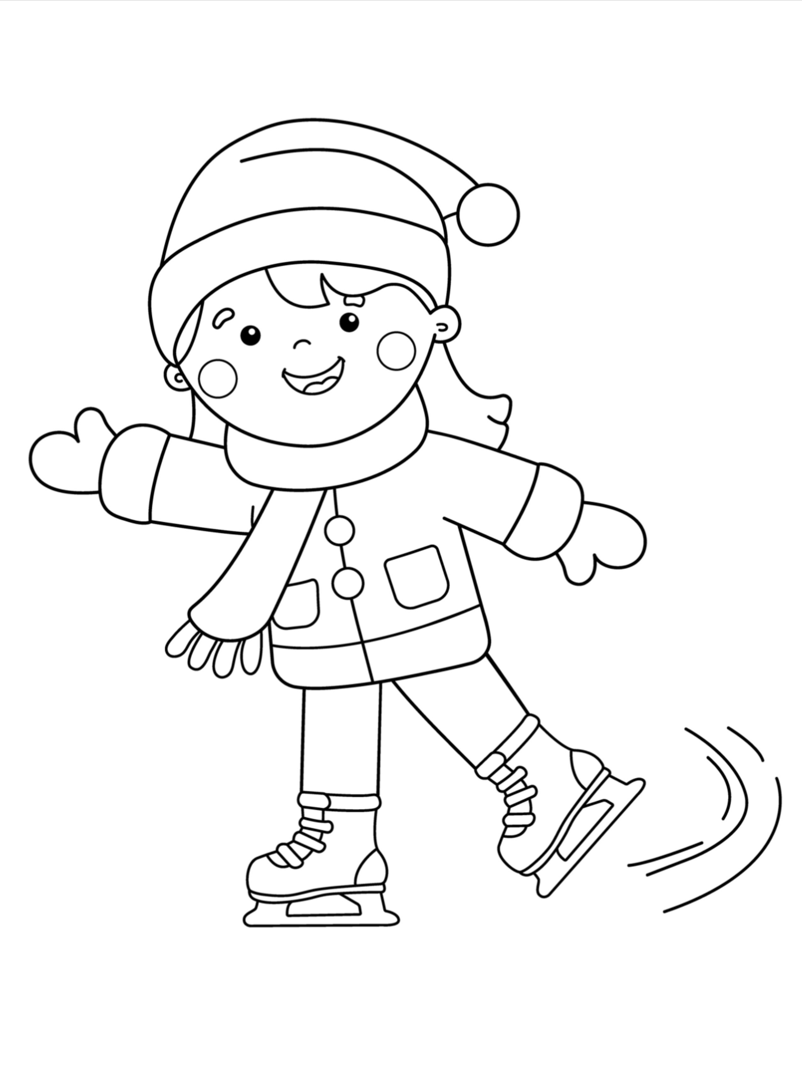 Winter wonderland coloring pages for kids