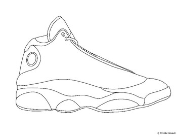 Designer inspired sneaker coloring pages by the rivah hound tpt