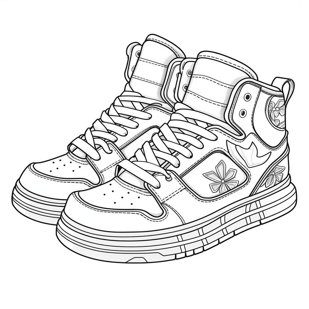 Sneaker coloring pages