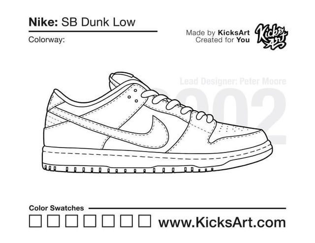 Nike sb dunk low sneaker coloring page i love to see all the recent colorwayscollaborations of this model pop off which is your favorite r sneakers