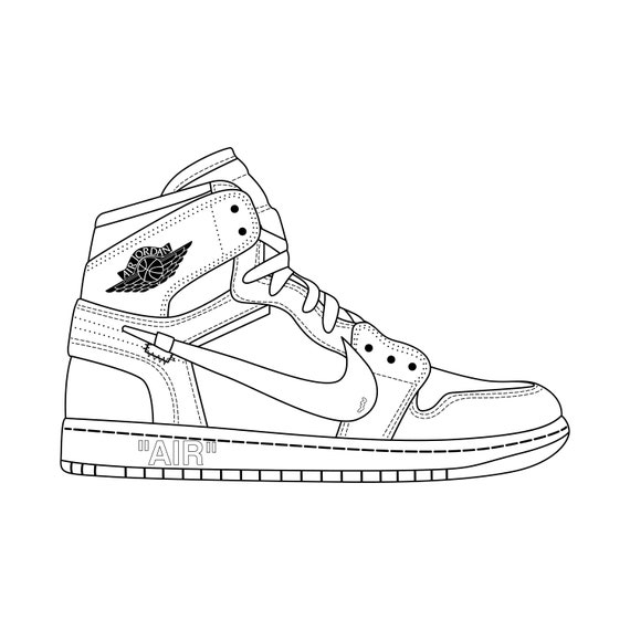 Sneaker coloring book instant download