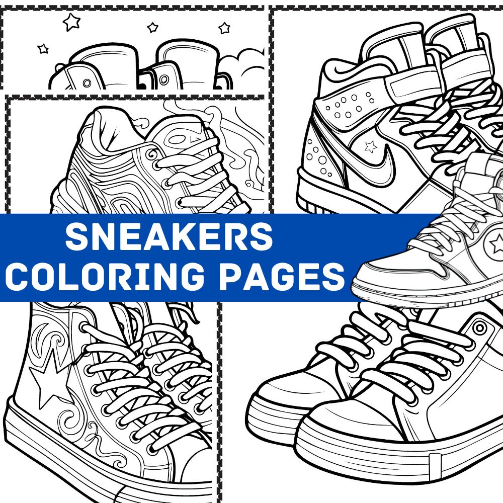 Sneaker coloring sheets relaxing coloring activity relaxing stress made by teachers