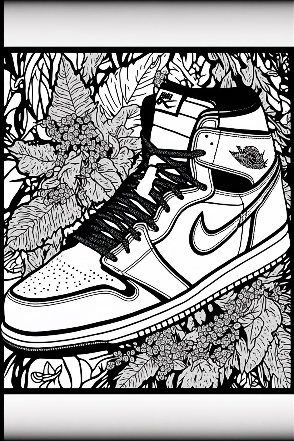 Adult sneaker coloring book rmidjourney