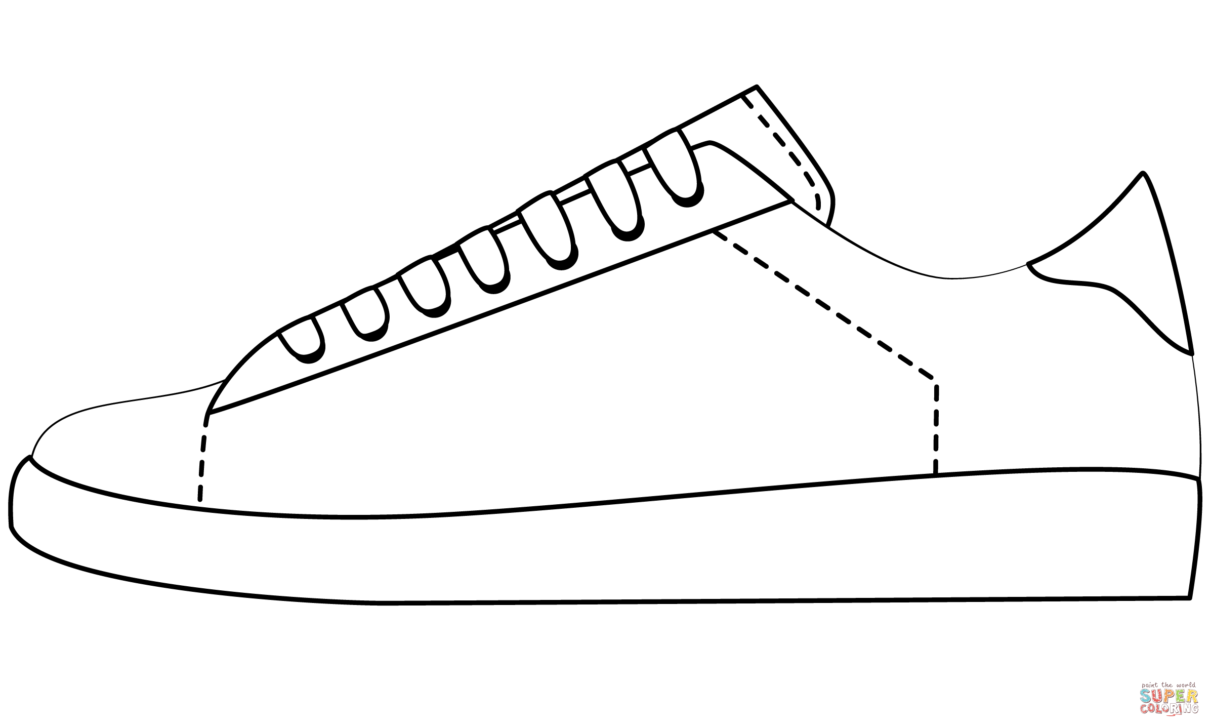 Tennis shoe coloring page free printable coloring pages