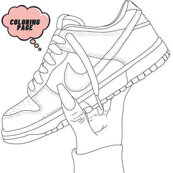 Sneaker coloring page