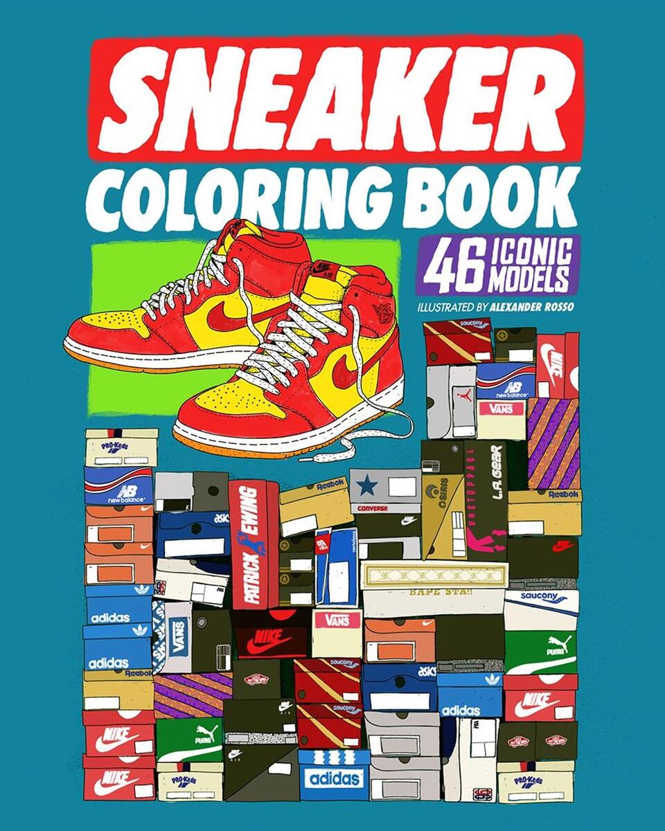 Sneaker coloring book iconic models microcosm publishing