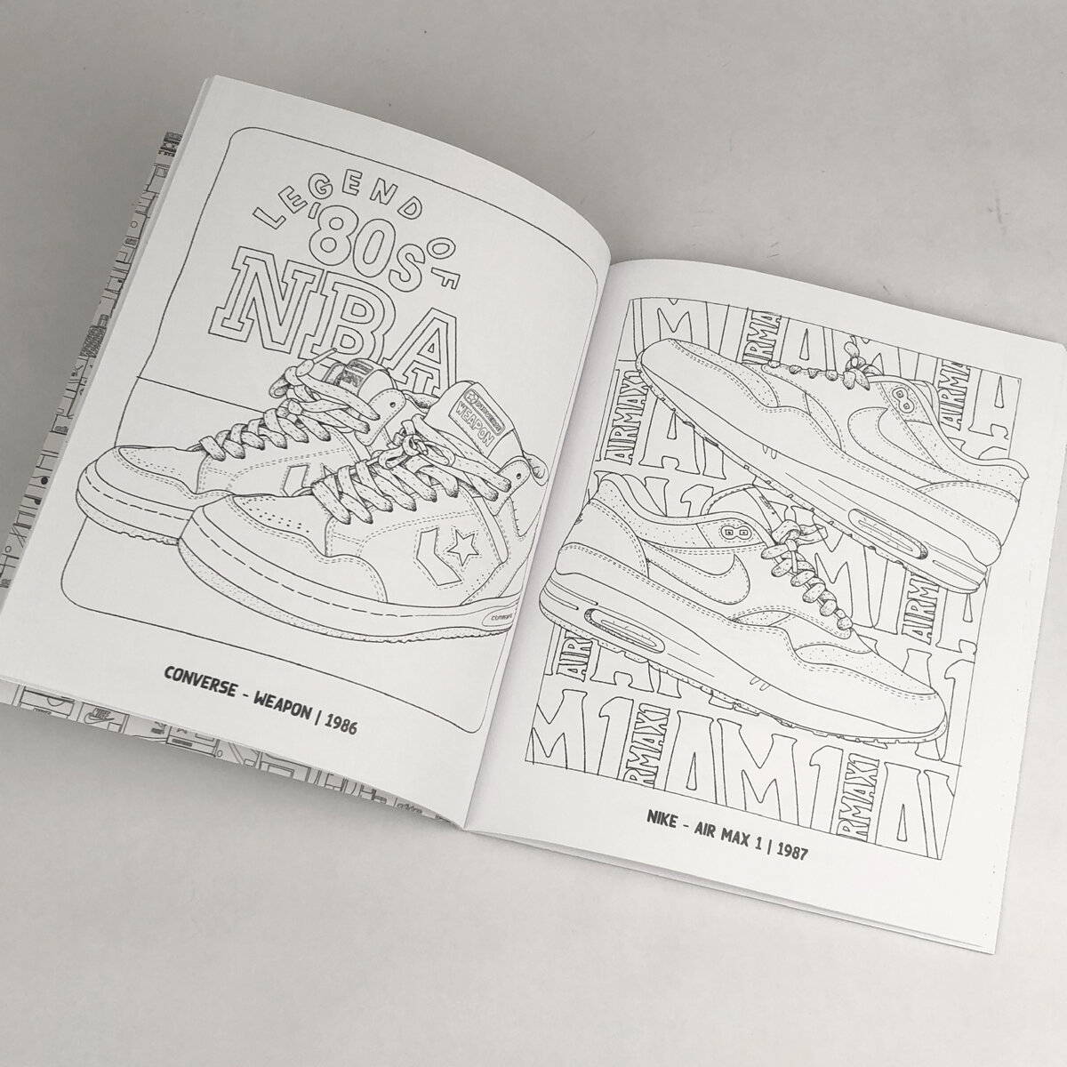 Sneaker coloring book