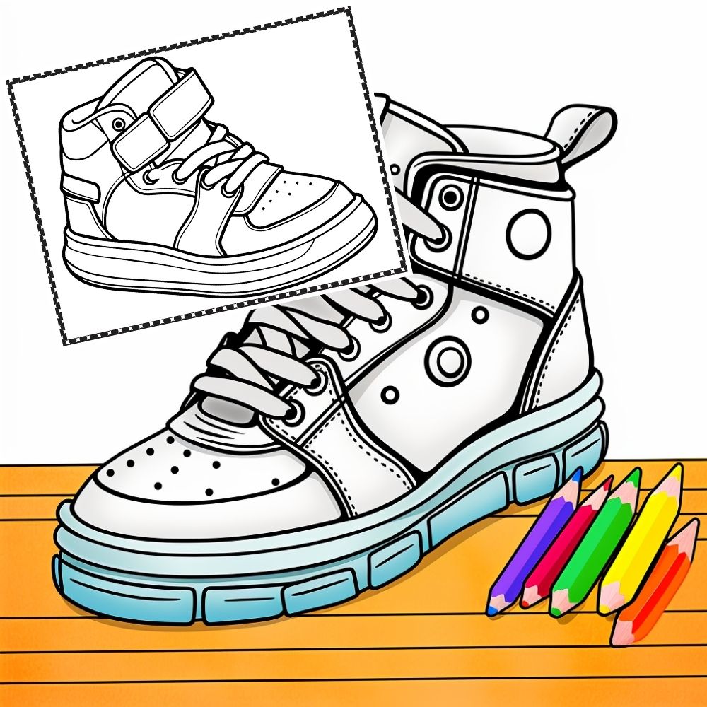 Sneaker coloring sheets relaxing coloring activity relaxing stress made by teachers