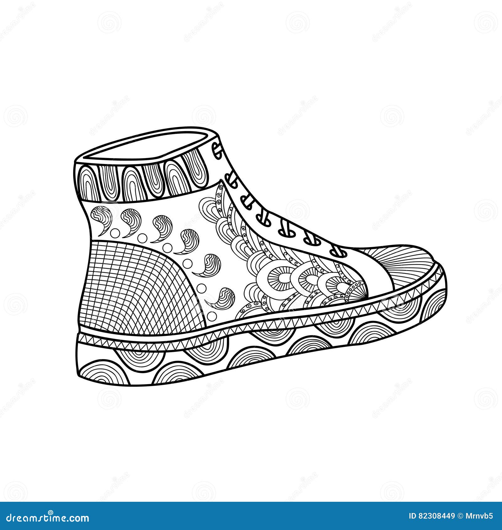 Womens shoes with a beautiful pattern sport shoes sneakers stock vector