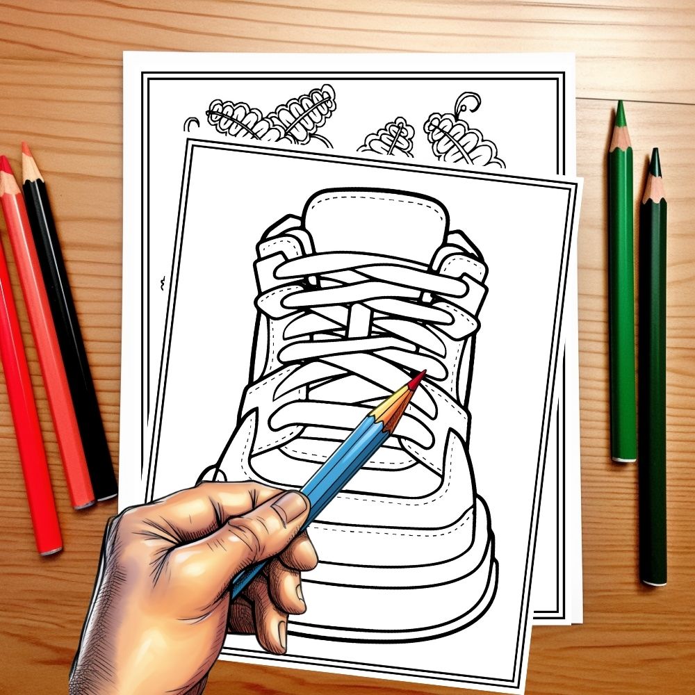 Sneaker coloring pages fashion designs coloring sheets made by teachers