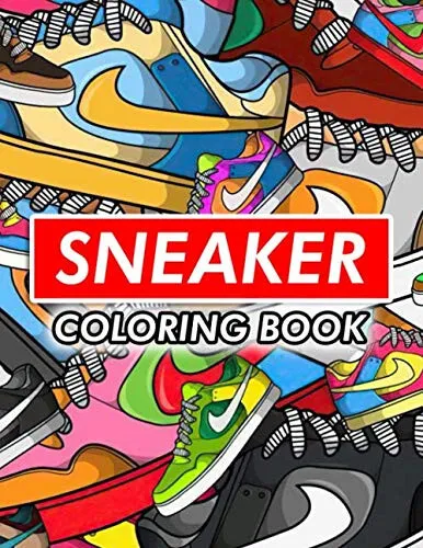 Sneaker loring book fashion designs loring books for teens and adults