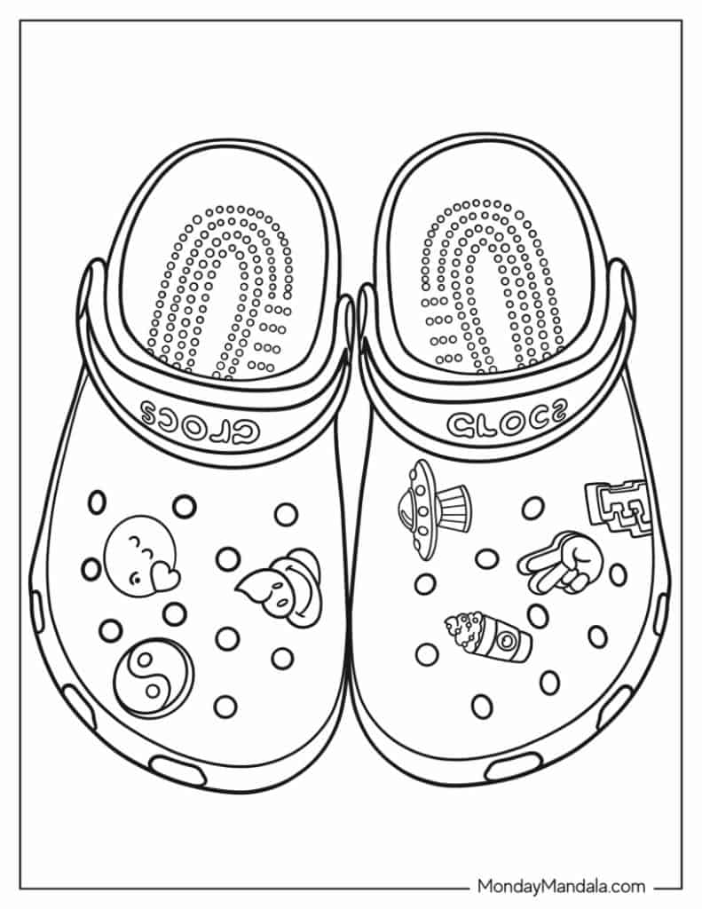 Shoe coloring pages free pdf printables