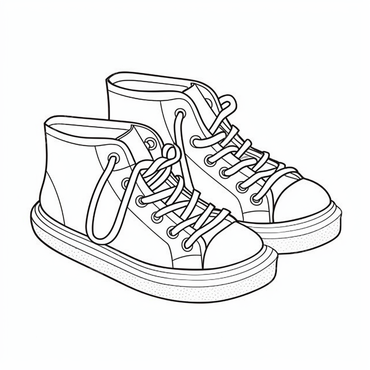 Colouring page of sneakers ring drawing sneaker drawing basic simple cute cartoon shoes outline png transparent image and clipart for free download