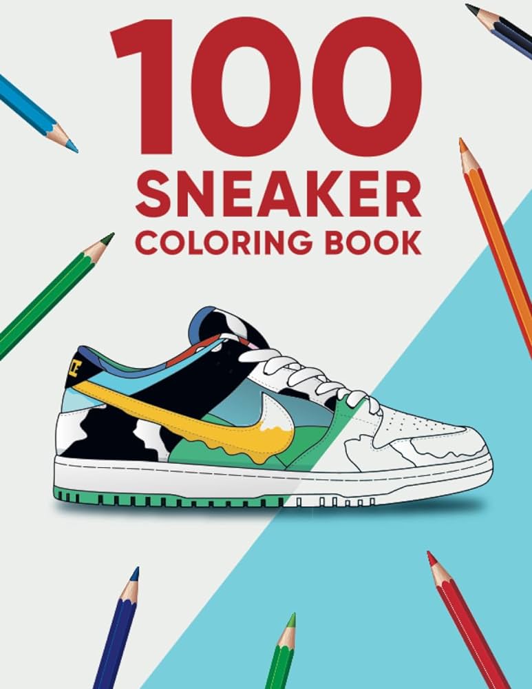 Sneaker coloring book a coloring book for adults and kids kicks moon books