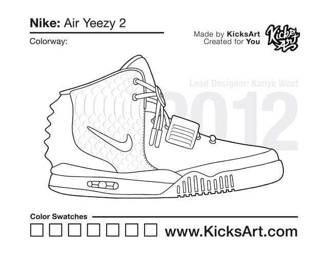 Nike air yeezy sneaker coloring page ðâï rnike