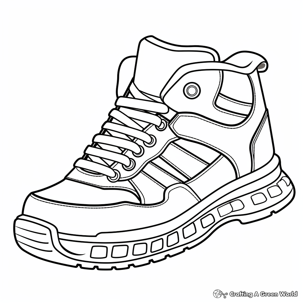 Shoe coloring pages