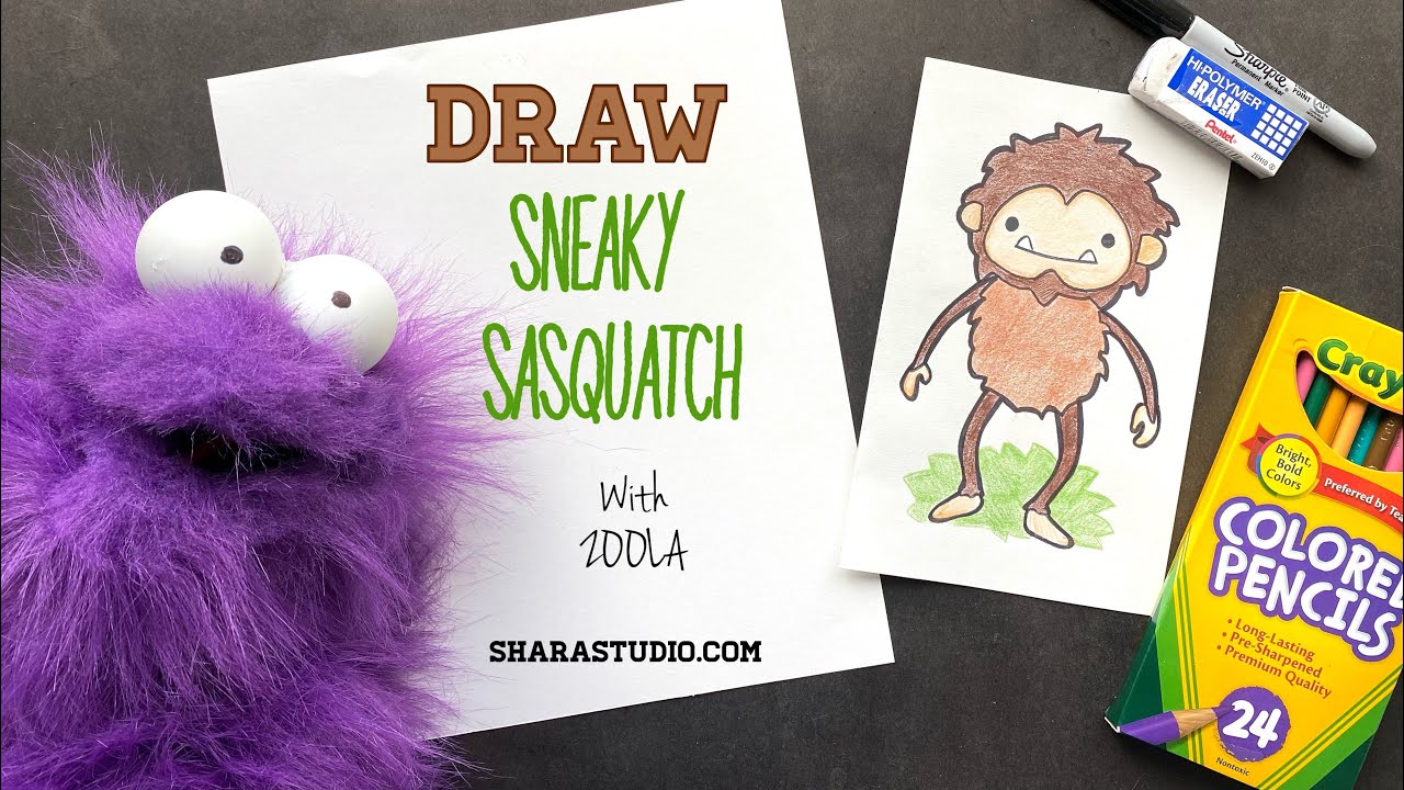 How to draw a sneaky sasquatch