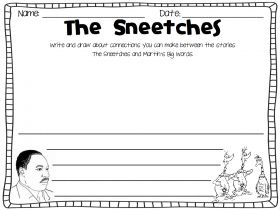 Sneetches coloring page seuss classroom mlk library lessons elementary