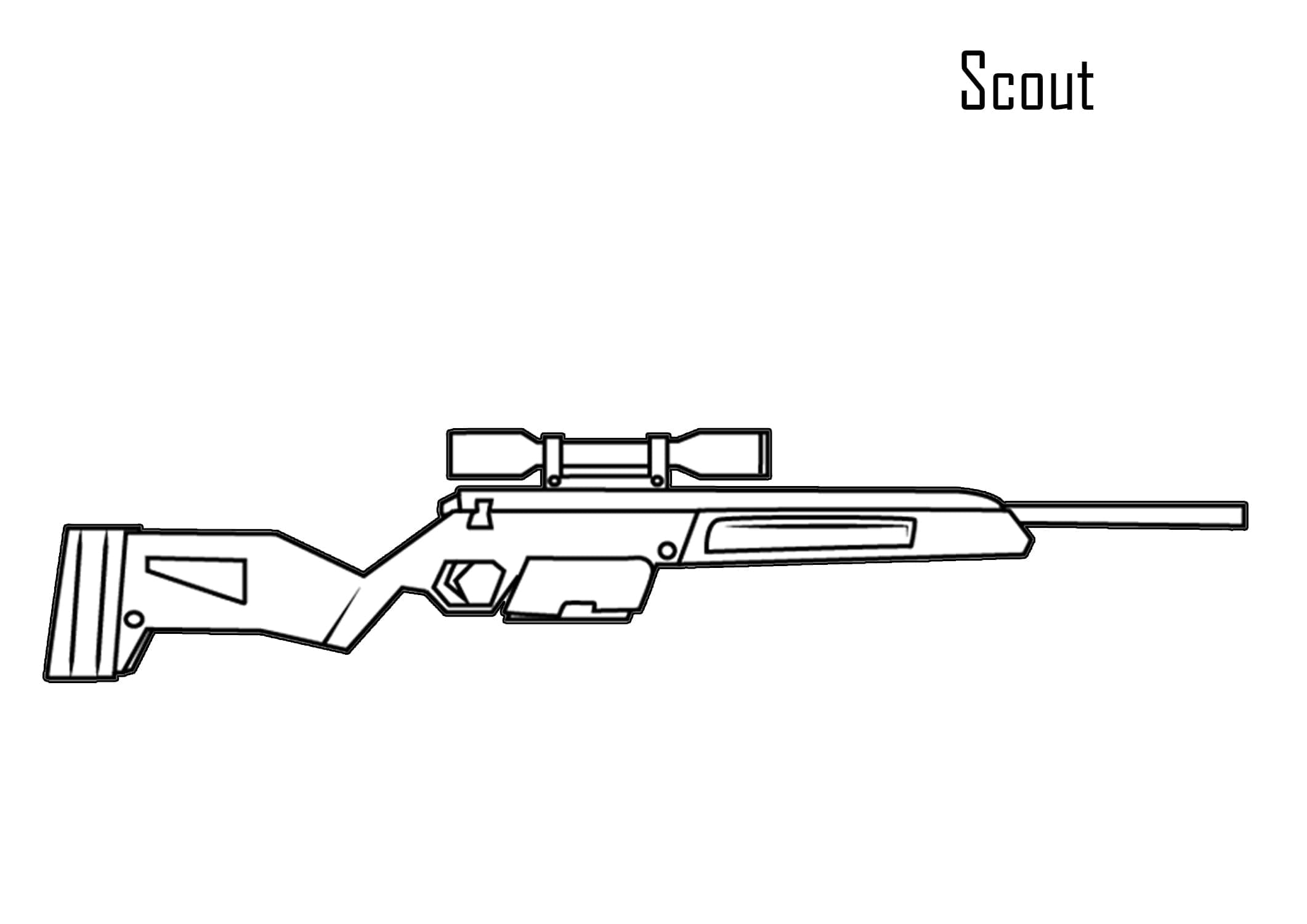 Scout gun coloring page