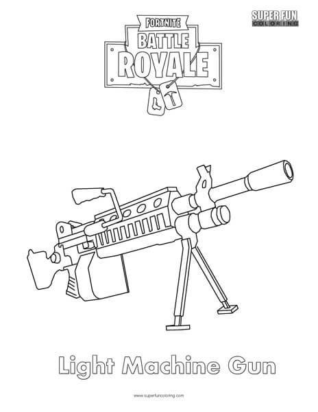 Light machine gun coloring page rfortnitebr