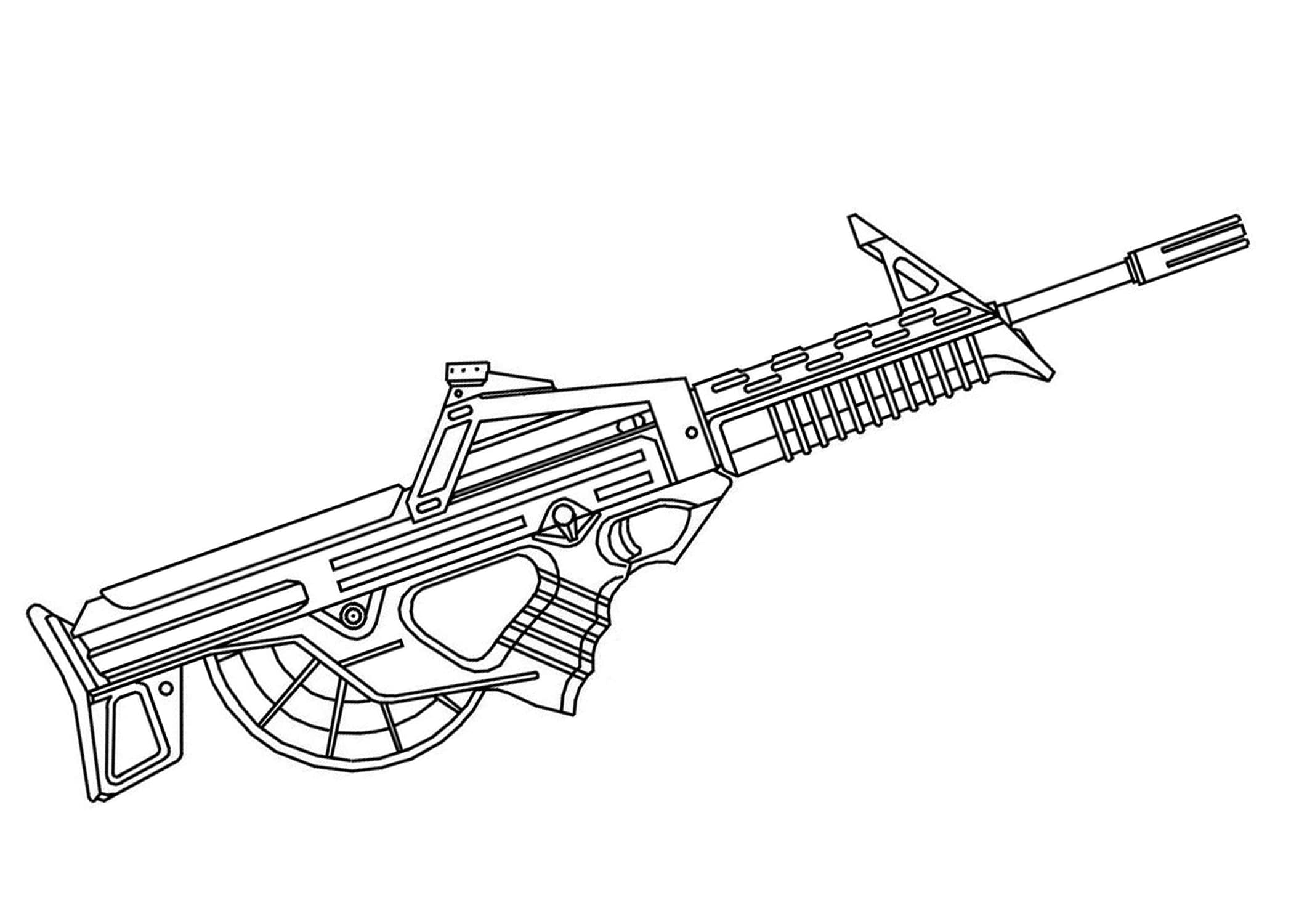 Future gun coloring page