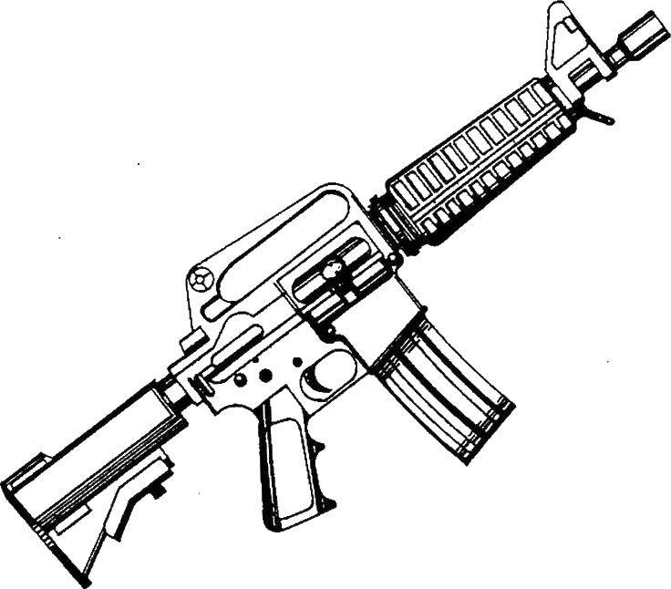 Online coloring pages coloring page sniper rifle weapons download print coloring page