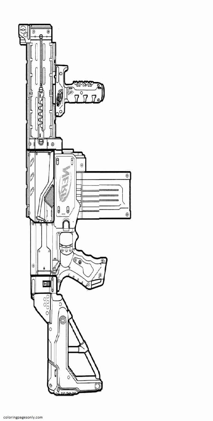 Sniper rifle coloring page