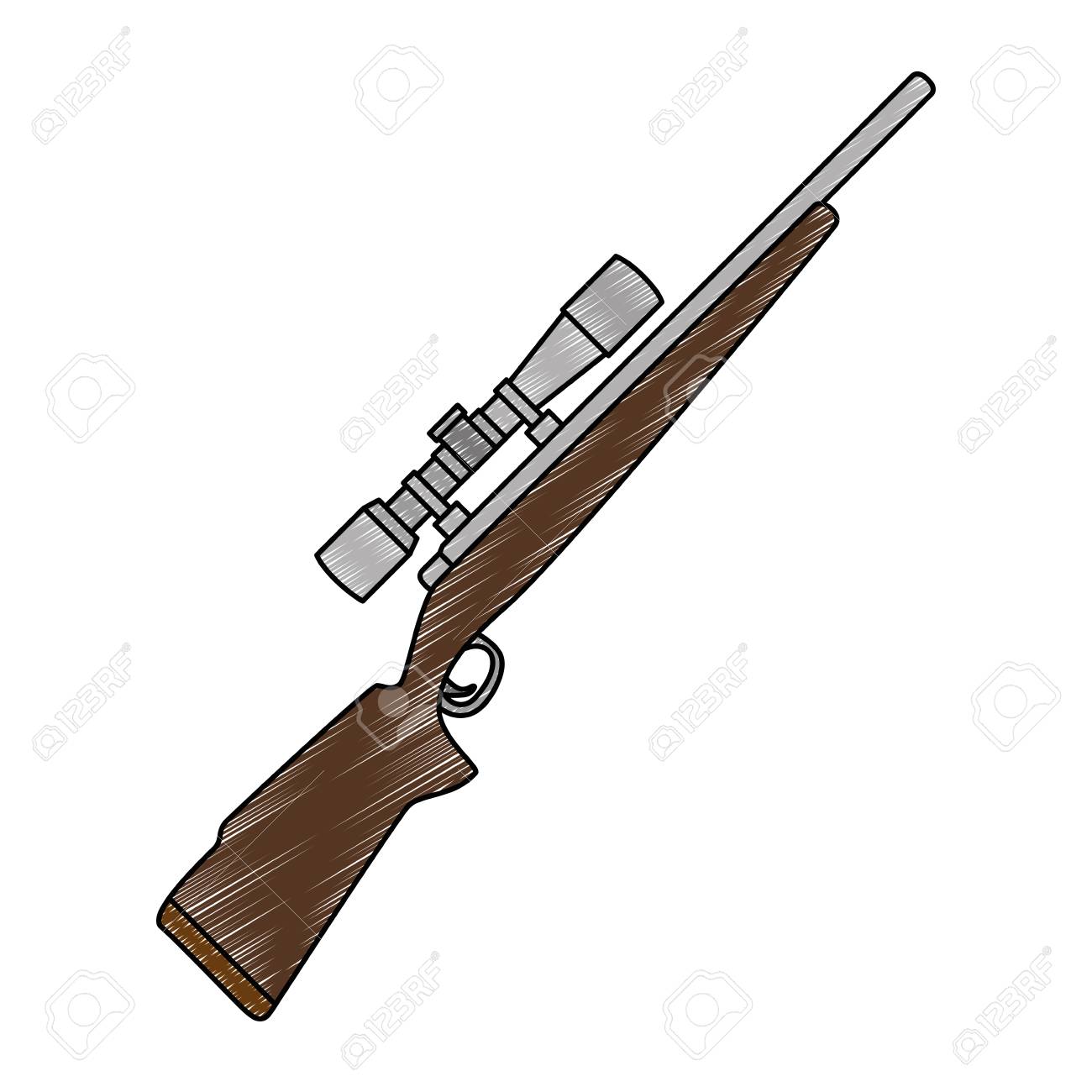 Sniper rifle weapon icon vector illustration design royalty free svg cliparts vectors and stock illustration image