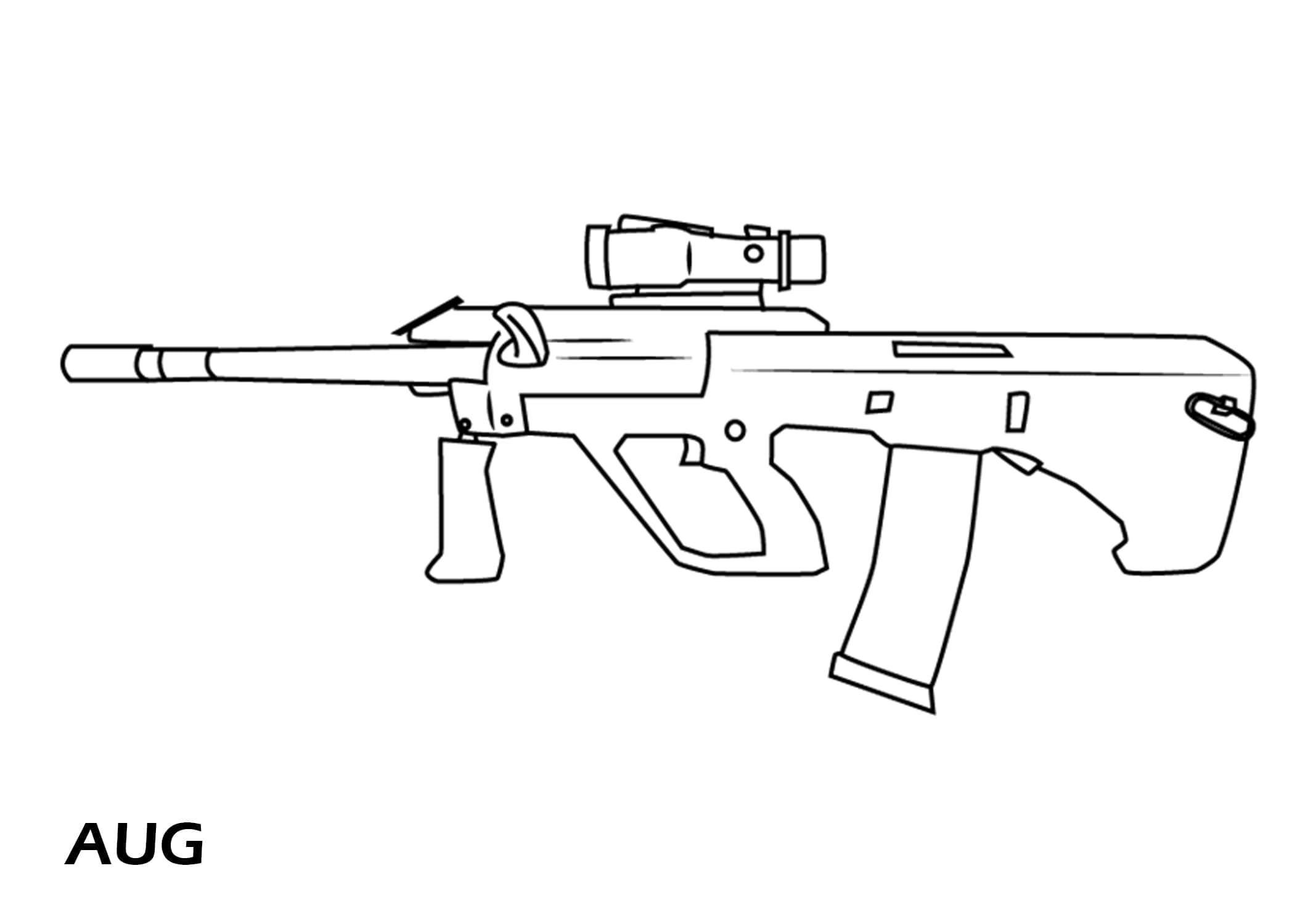 Aug gun coloring page