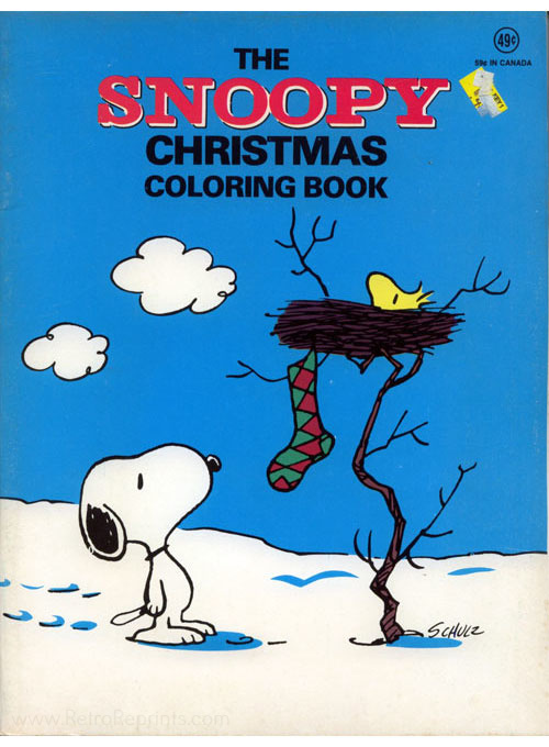 Peanuts snoopy christmas coloring books at retro reprints